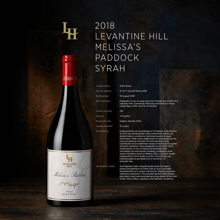 2018 Melissa's Paddock Syrah - Levantine Hill