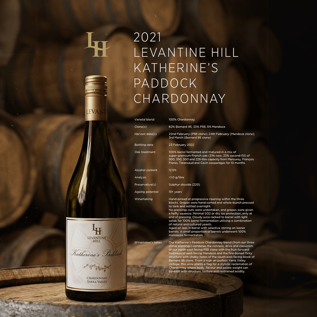 2021 Katherine's Paddock Chardonnay - Levantine Hill